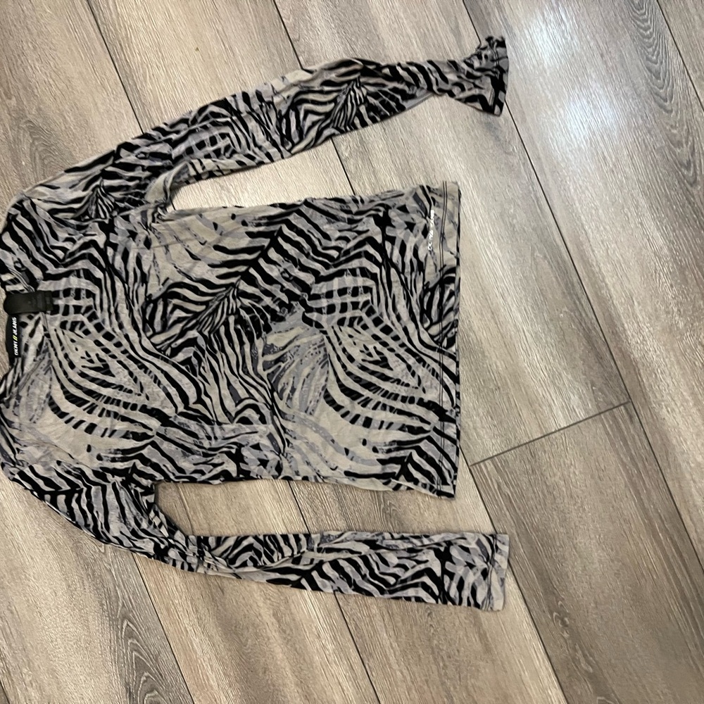 Zebra Print Long Sleeve Top